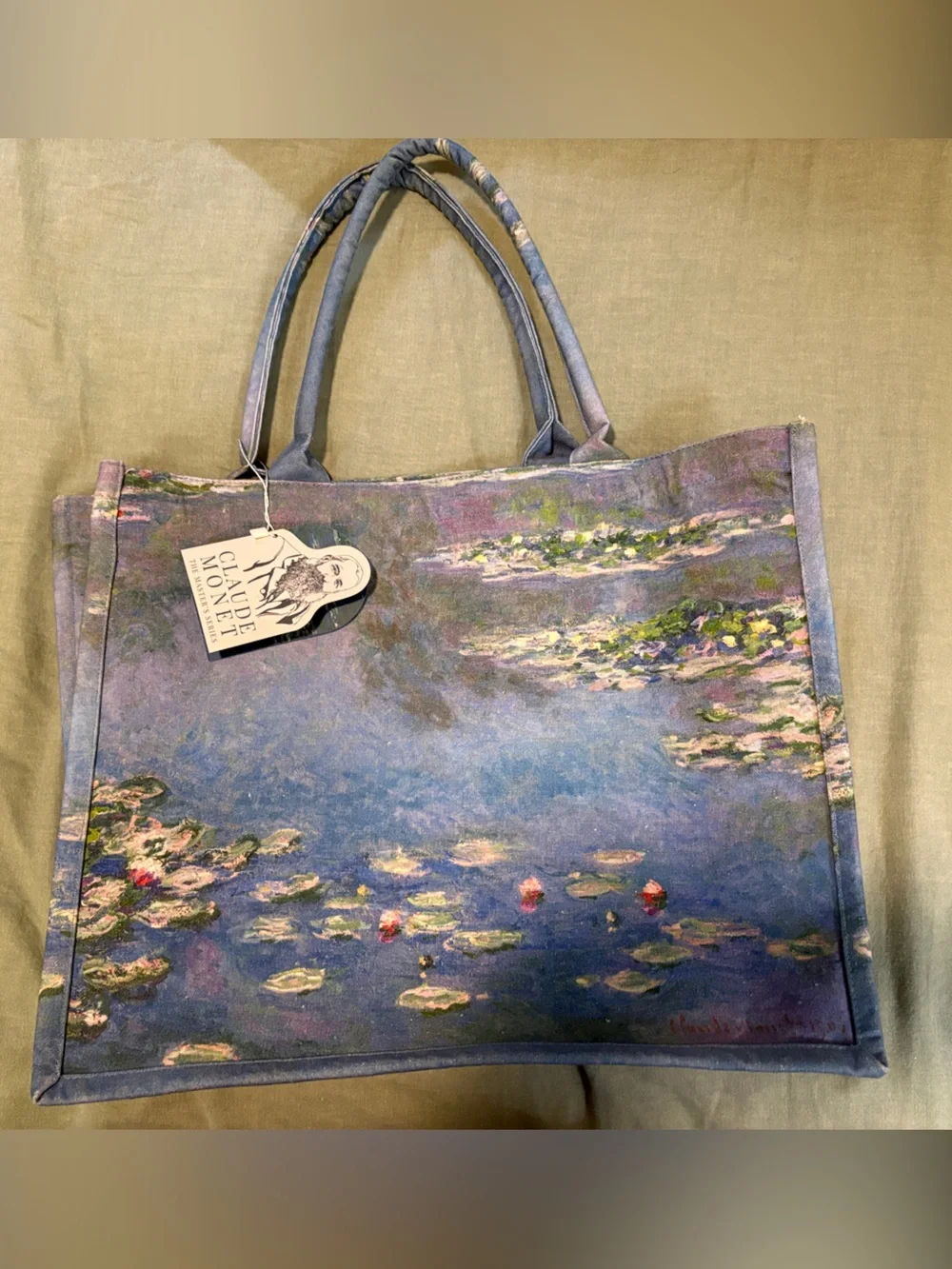 Claude Monet Water Lilies Canvas Tote Bag Museum MET Phillips Collection NWT